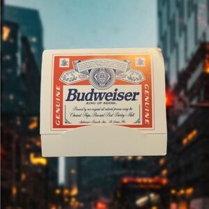 Vintage Budweiser Golf Tees & Ball Marker Bud Beer Matchbook Ad Advertisement